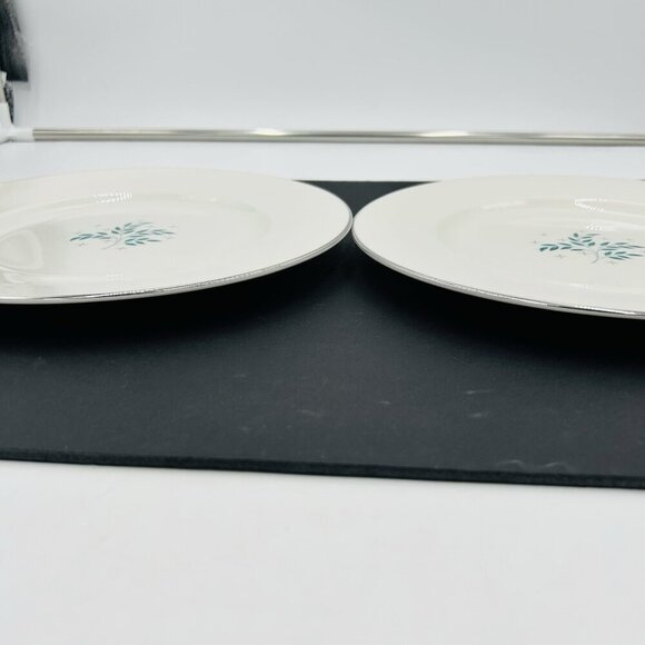 Syracuse China Lyric Pattern 10.25" Dinner Plates Vintage 1950s MCM Set of 2 - Picture 5 of 10